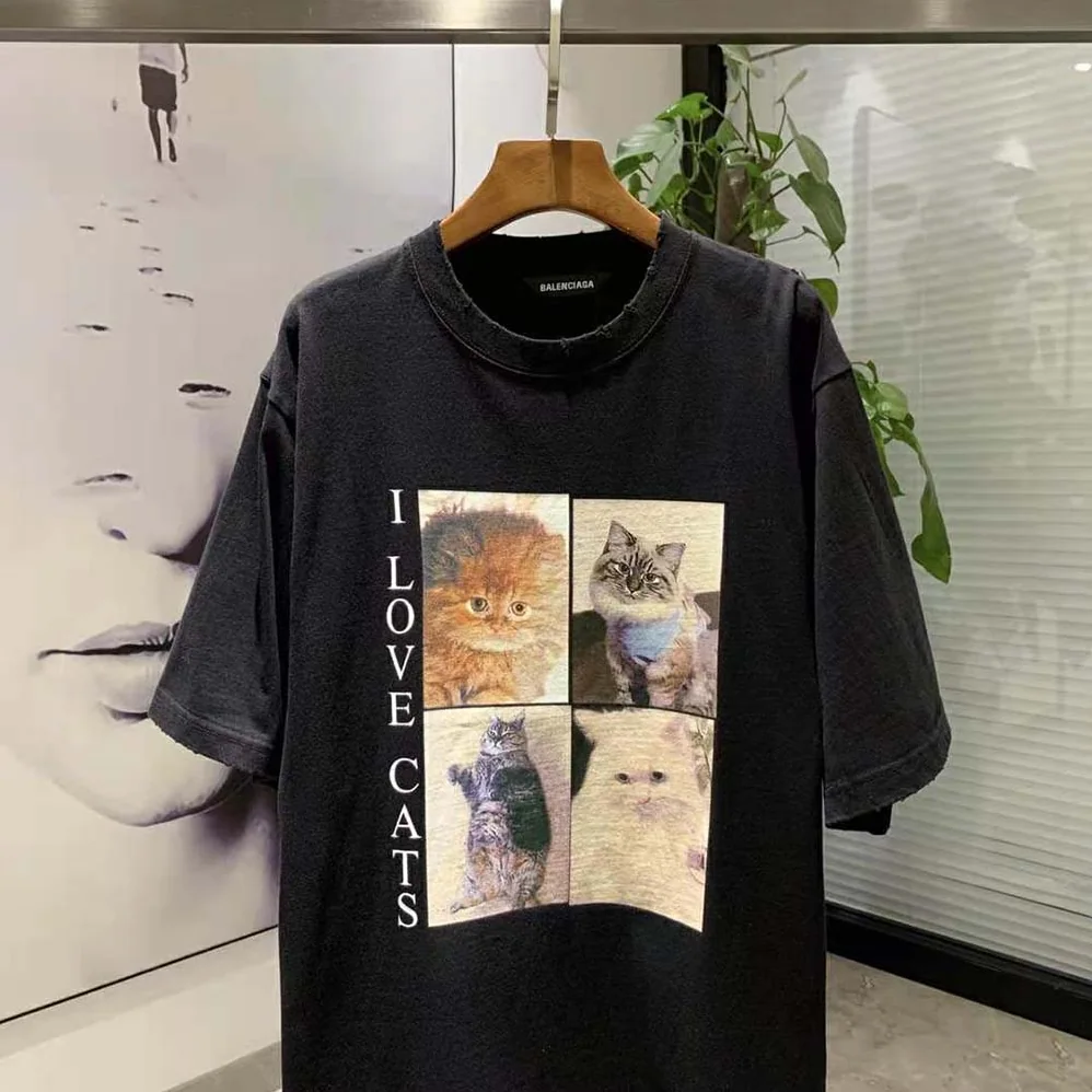 Balenciaga I Love Cats XL T for Men in Shirt in Black