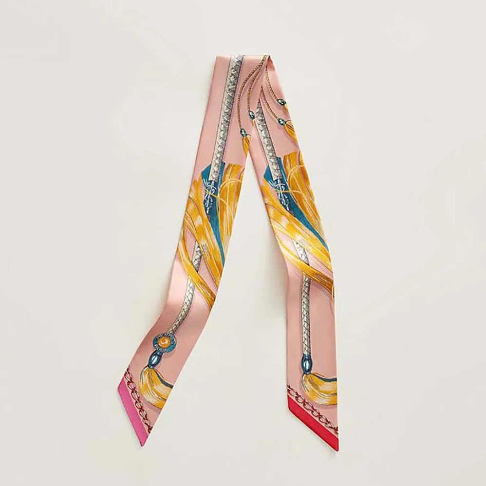 Hermes Cavalcades Twilly for Women in Pink