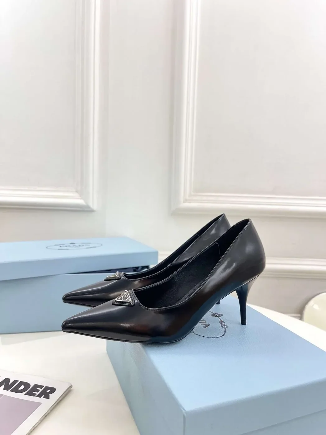 Prada Spike Pumps Black