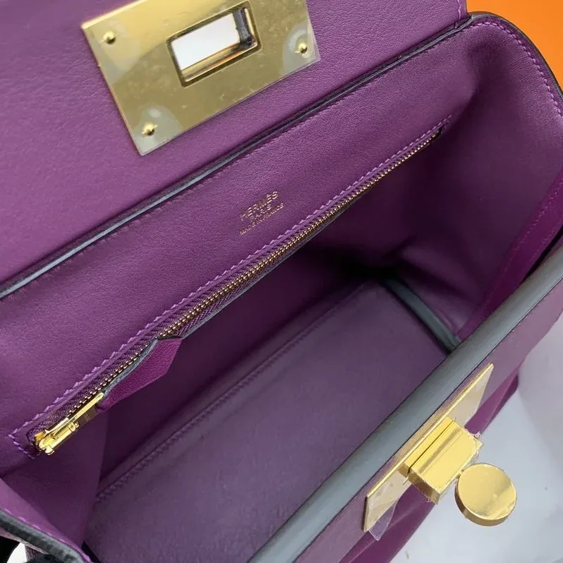 Hermes Mini Evercolor Swift Purple Hermes Mini Evercolor Swift Purple