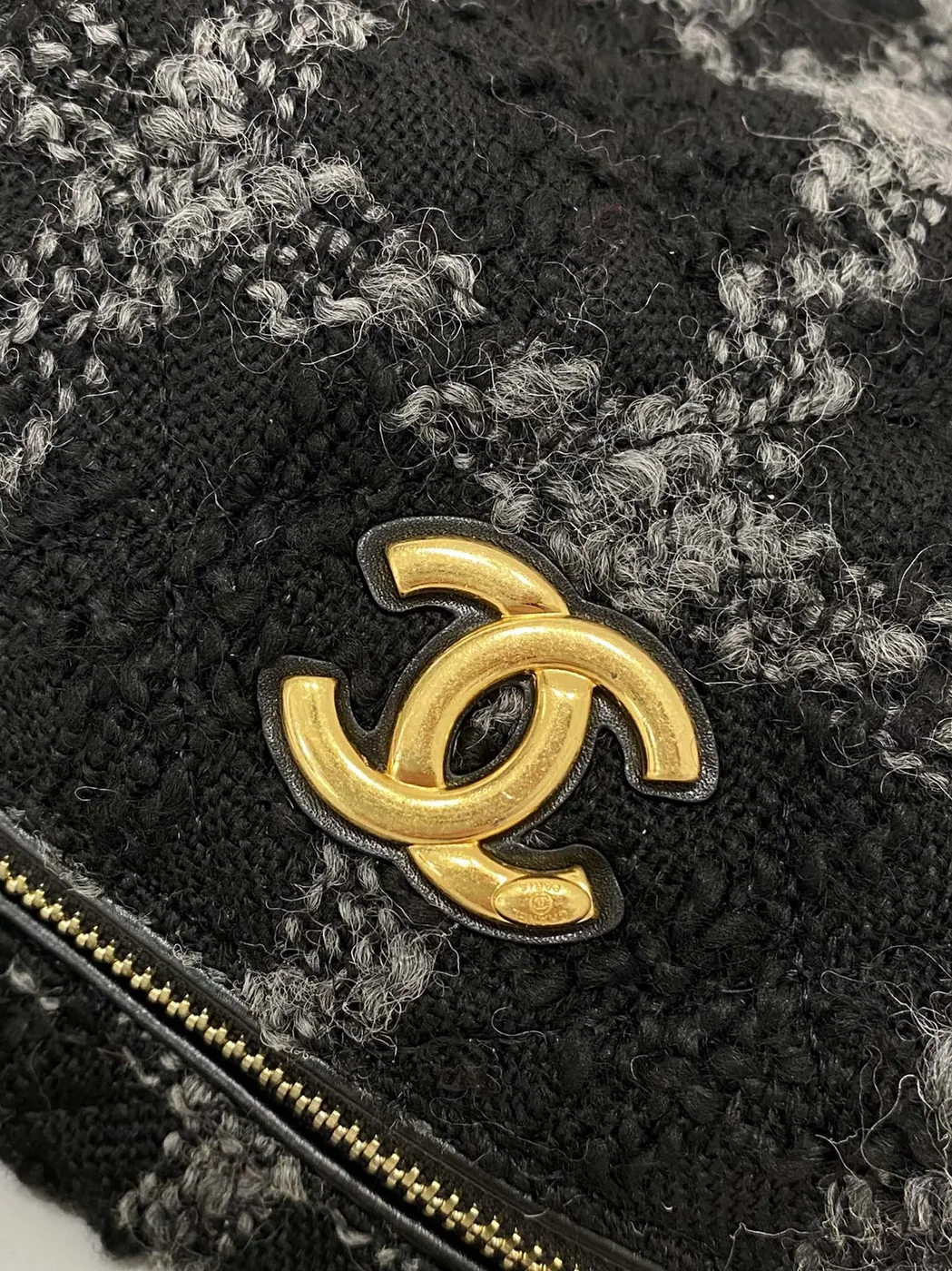 Chanel Maxi Hobo Bag in Black Gold Hardware