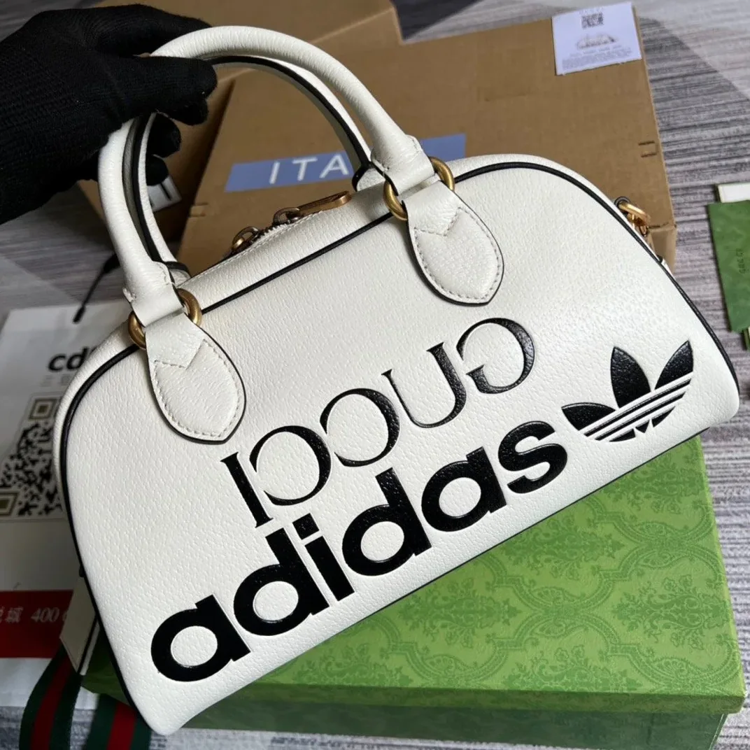 Gucci x Adidas Mini Duffle Bag White Gucci x Adidas Mini Duffle Bag White