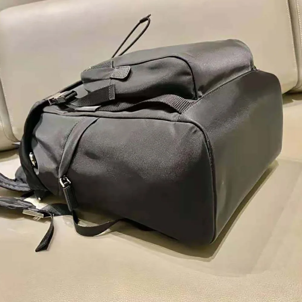 Prada Re-Nylon and Saffiano Leather Backpack with Hood for Men Prada Re-Nylon and Saffiano Leather Backpack with Hood for Men