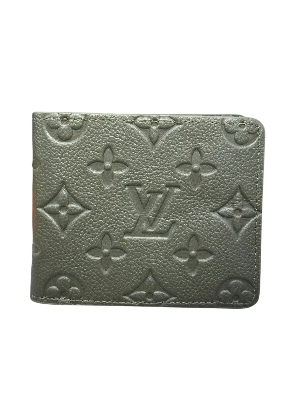 Amazing Khaki Green Monogram Leather Wallet