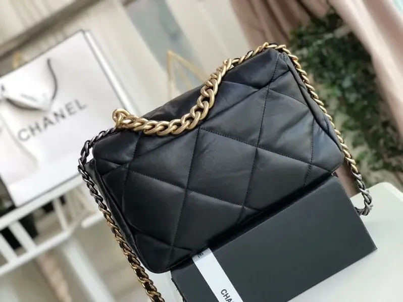 Chanel 19 Crossbody Bag in Black Gold Hardware Chanel 19 Crossbody Bag in Black Gold Hardware