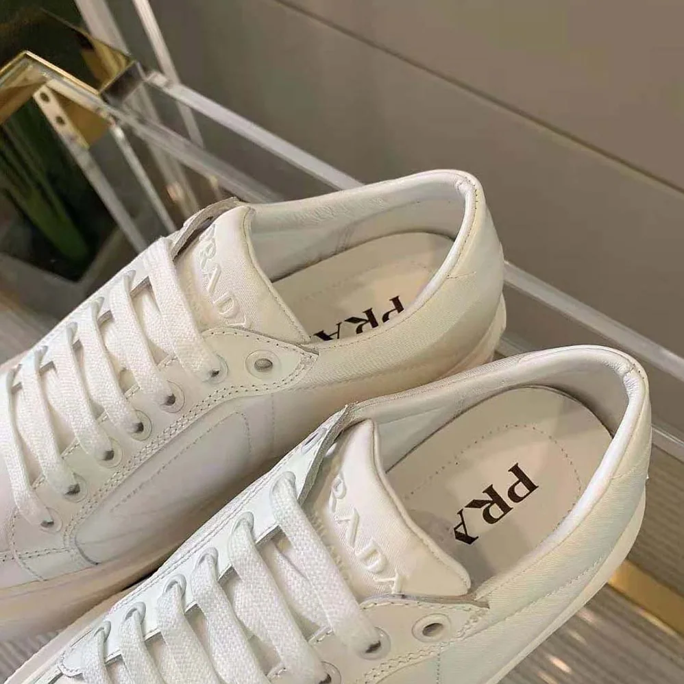 Prada Macro Re-Nylon and Brushed Leather Sneakers for Women