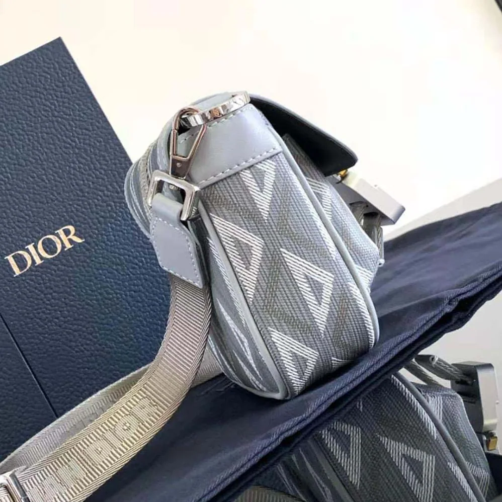 Dior Mini Dior Hit the Road Bag Dior Gray CD Diamond Canvas for Men Dior Mini Dior Hit the Road Bag Dior Gray CD Diamond Canvas for Men