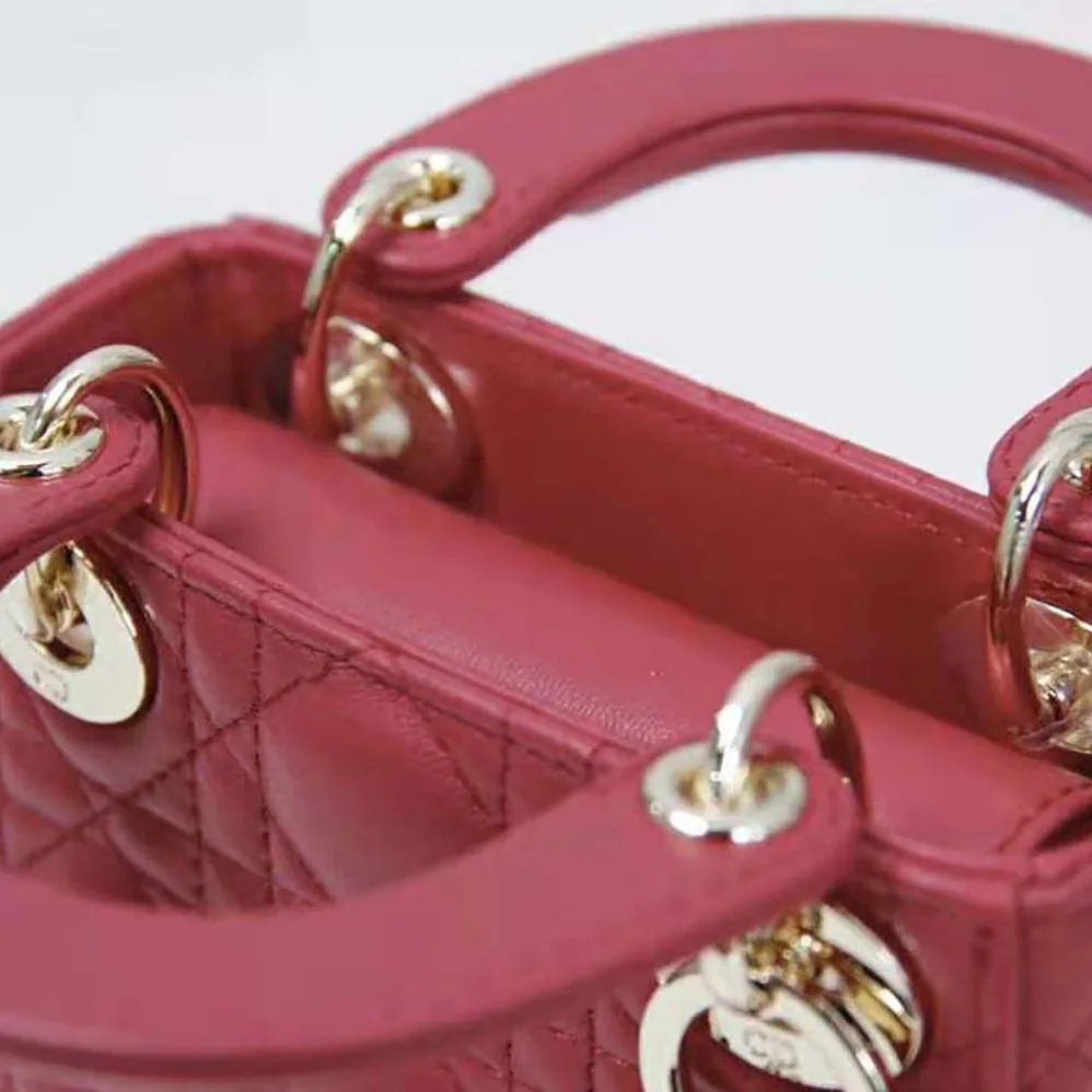 Dior Micro Lady Dior Bag Red Cannage Lambskin for Women Dior Micro Lady Dior Bag Red Cannage Lambskin for Women