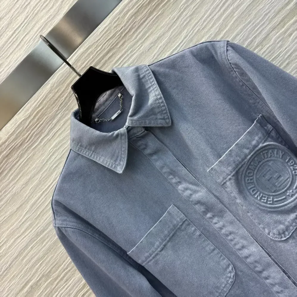Fendi Blue Denim Go for Women in To Jacket Fendi Blue Denim Go for Women in To Jacket