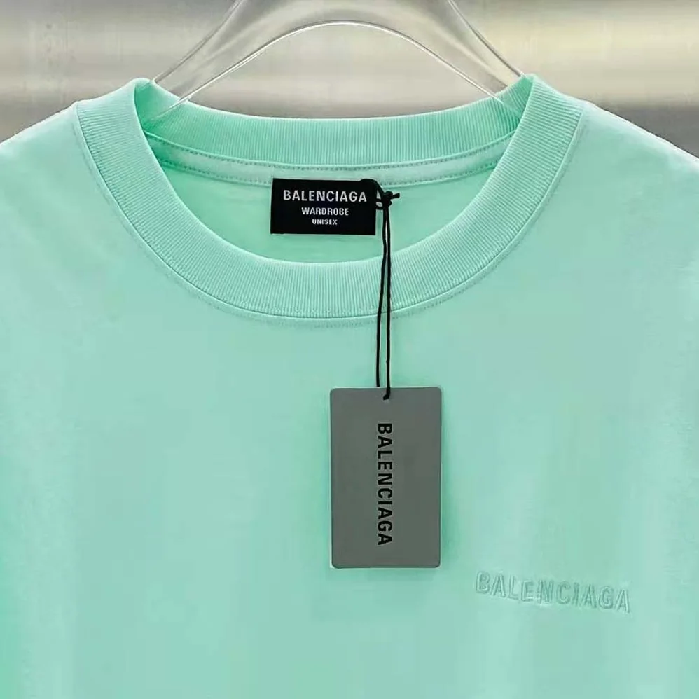 Balenciaga Logo T-shirt Medium Fit in Green for Men Balenciaga Logo T-shirt Medium Fit in Green for Men