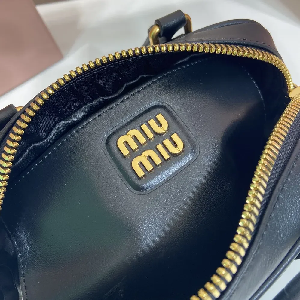 Miu Miu Arcadie Leather Bag for Women in Black