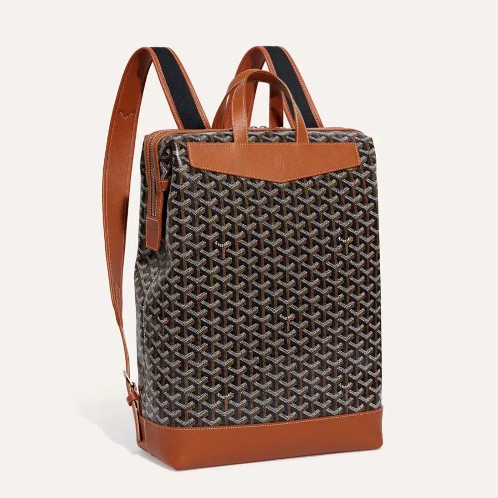 Goyard Sac A Dos Cisalpin in Goyardine Canvas & Chevroches Calfskin for Women in Brown Goyard Sac A Dos Cisalpin in Goyardine Canvas & Chevroches Calfskin for Women in Brown
