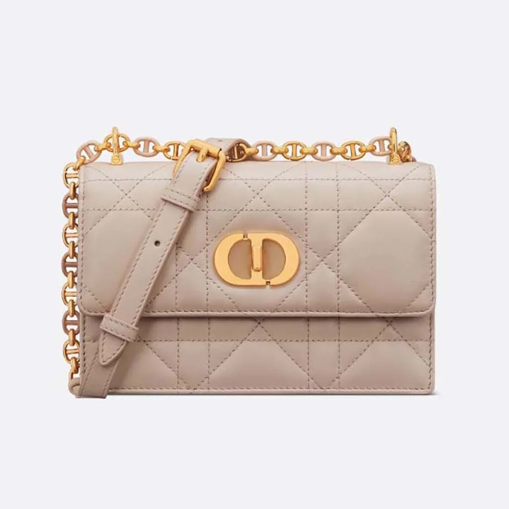 Dior Miss Caro Mini Bag Caramel Beige Macrocannage Lambskin for Women