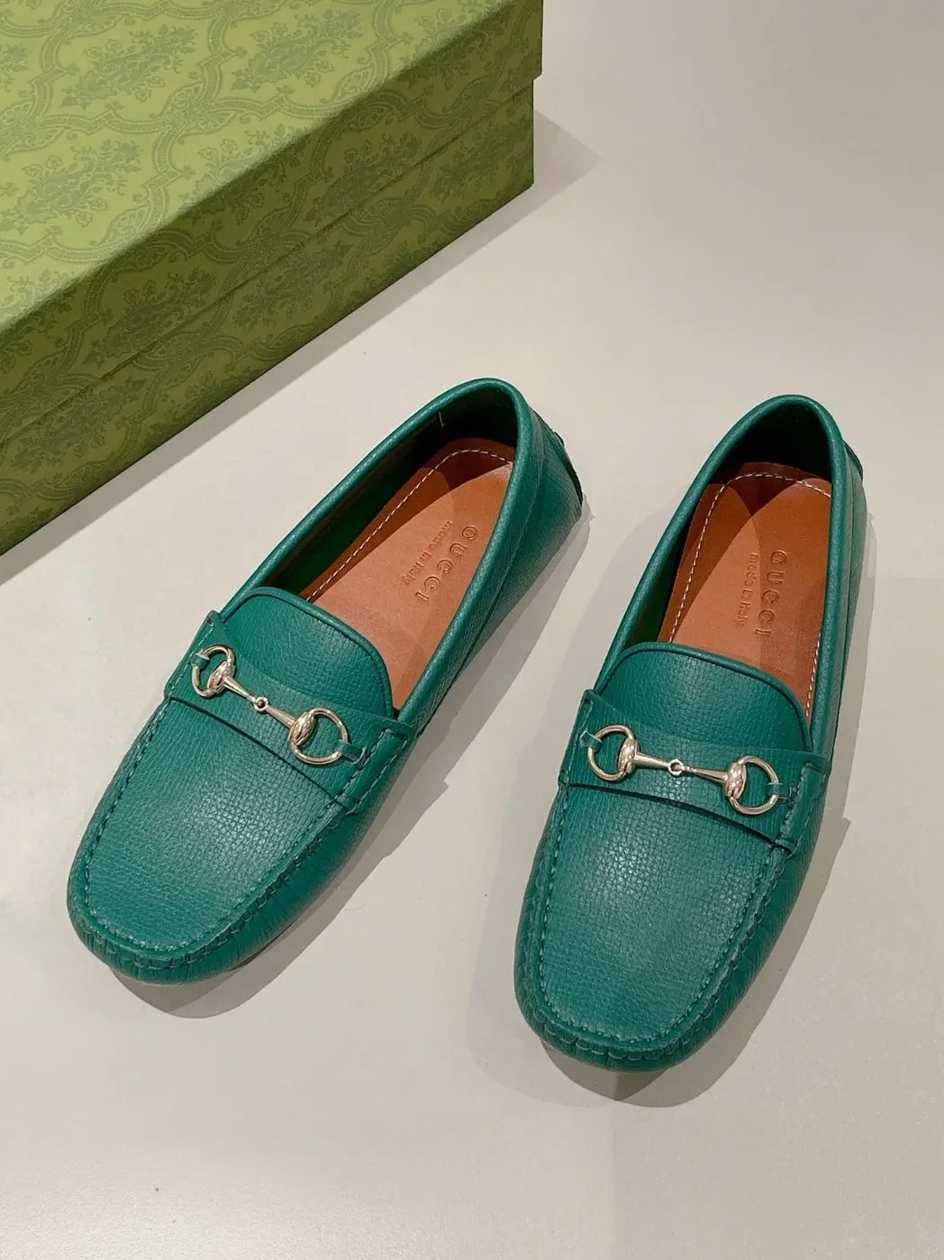 Gucci Horsebit Driver Green for Men