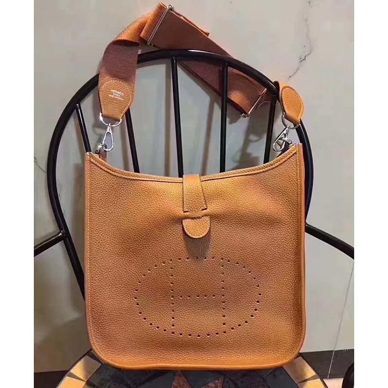 Hermes Evelyne III 33 Large Model Bag in Calfskin in Brown