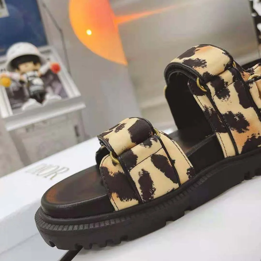 Dior DiorAct Sandal Beige Multicolor Mizza Printed Technical Fabric for Women Dior DiorAct Sandal Beige Multicolor Mizza Printed Technical Fabric for Women