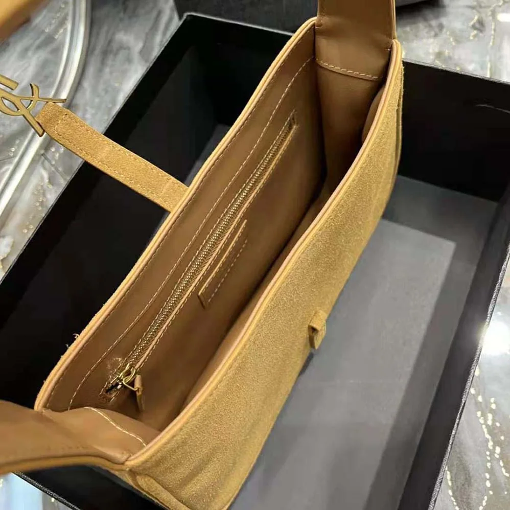 Saint Laurent YSL Le 5 A 7 Hobo Bag in Suede for Women in Brown Saint Laurent YSL Le 5 A 7 Hobo Bag in Suede for Women in Brown