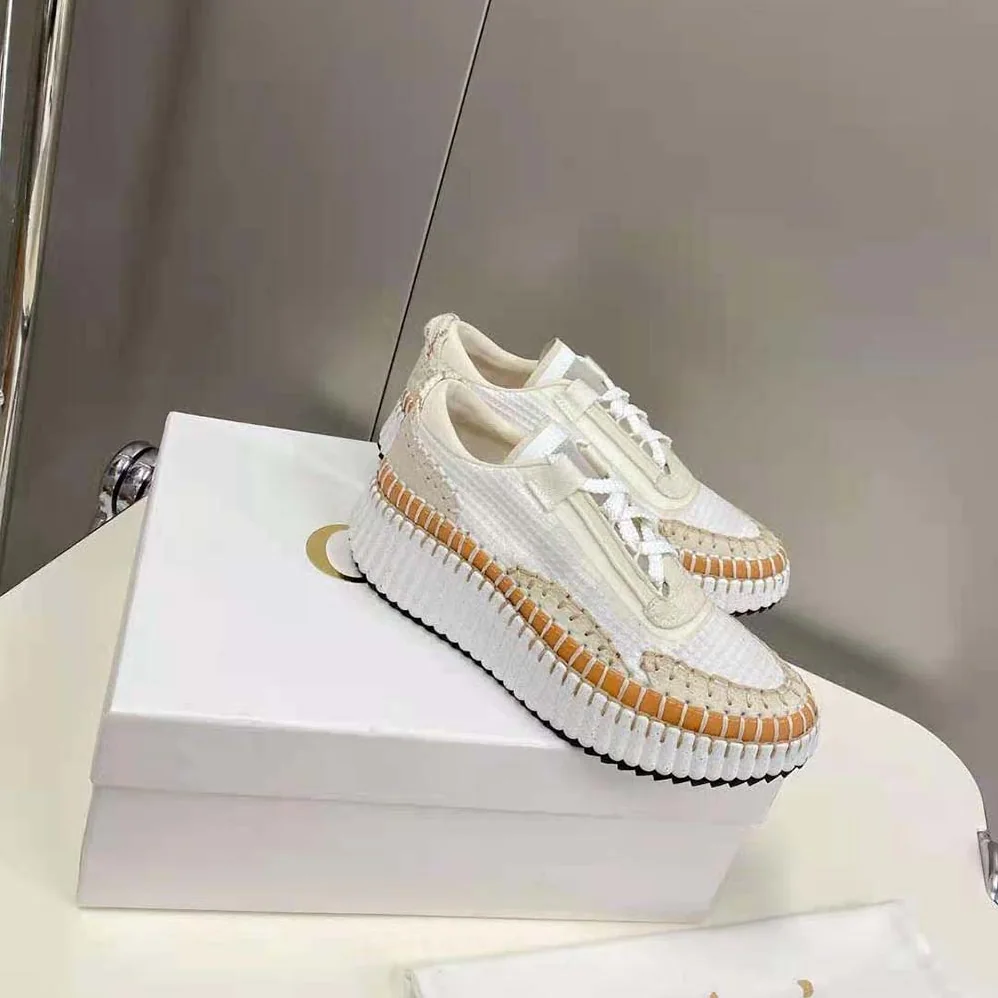 Chloe Nama Sneaker in Recycled Mesh for Women in White