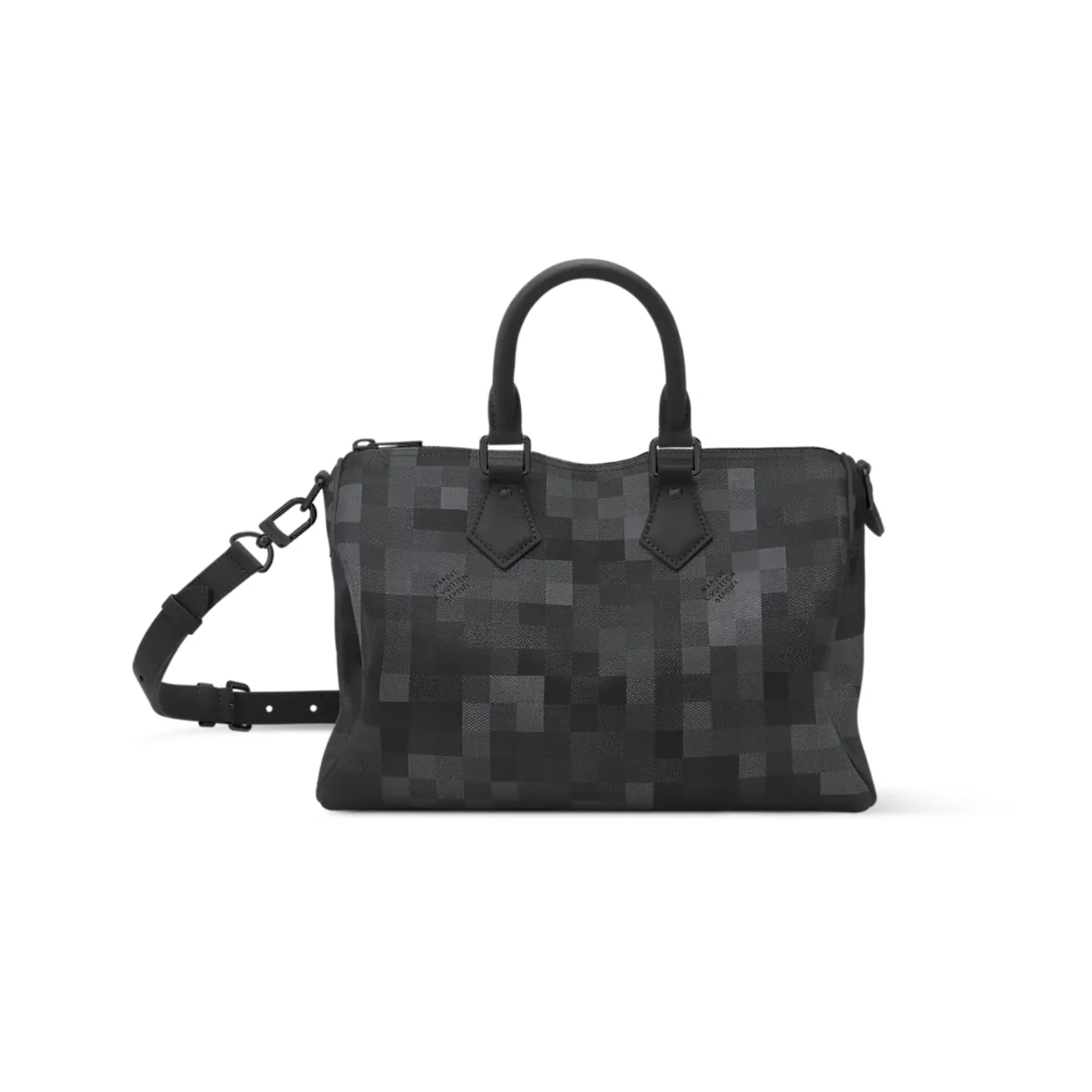 Louis Vuitton Speedy 30 Bandouliere Top Handle Bag / Indigo Blue Damoflage Black Hardware