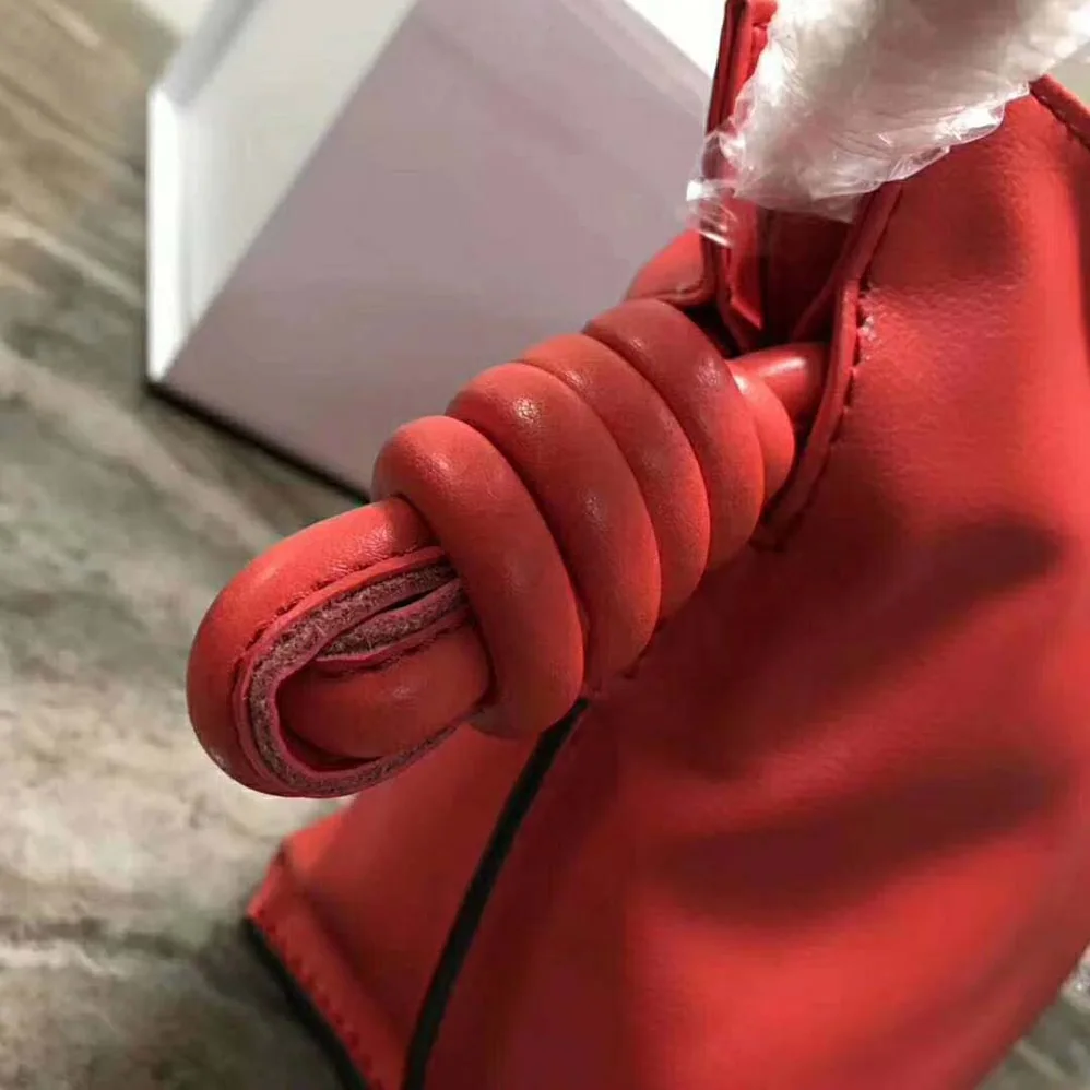 Loewe Flamenco Knot Mini Bag in Nappa Leather for Women in Red Loewe Flamenco Knot Mini Bag in Nappa Leather for Women in Red