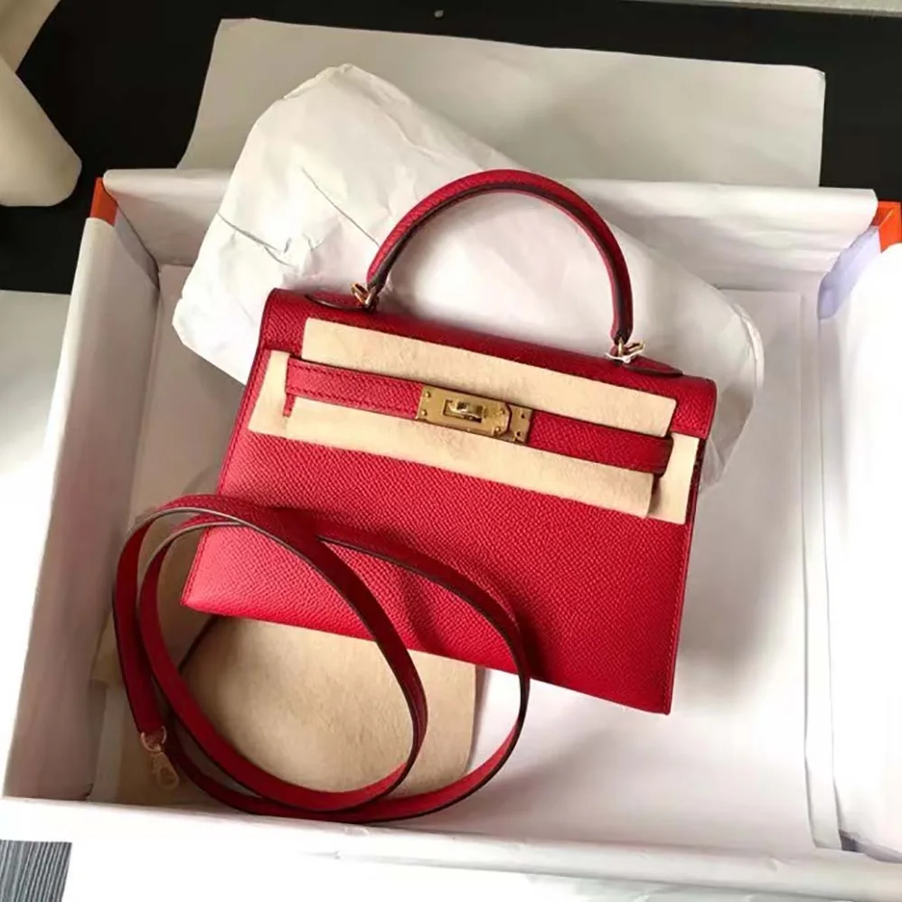 Hermes Kelly Bag 20 in Epsom Leather for Women in Red