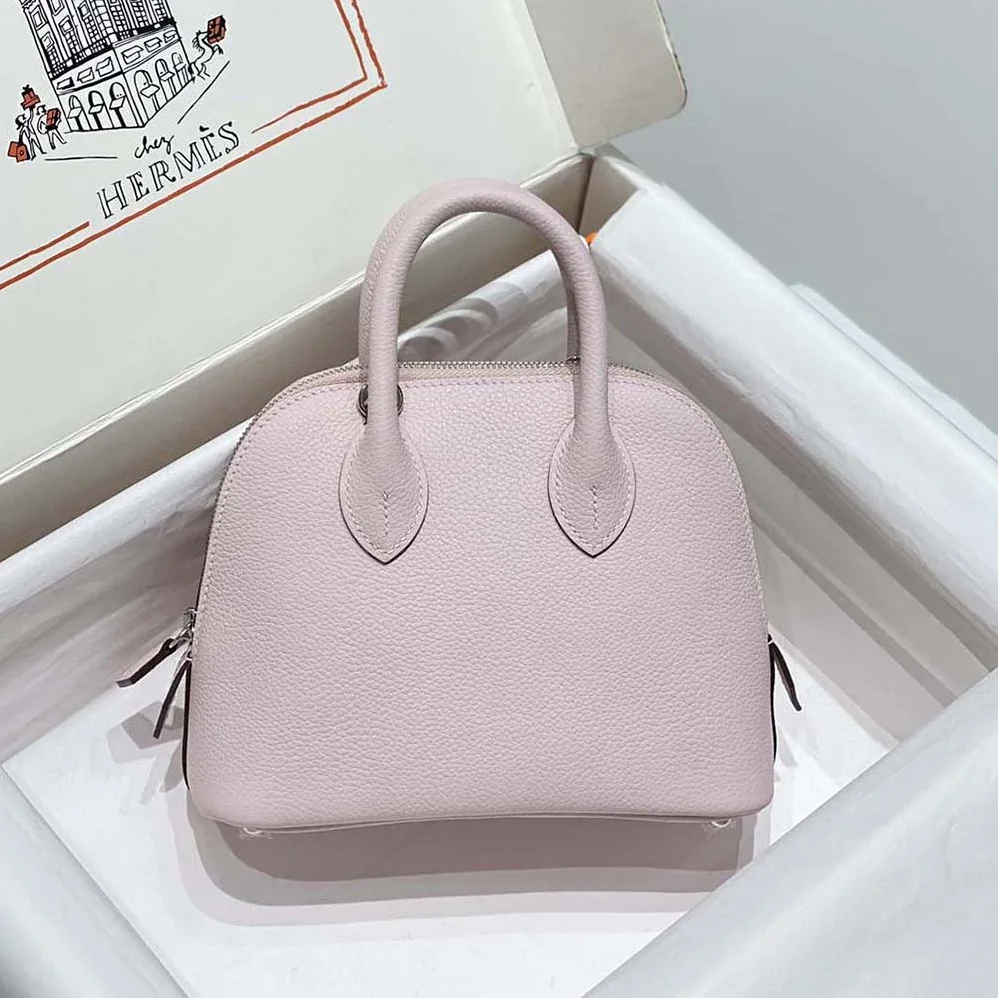 Hermes Bolide 1923 Bag in Epsom Calfskin for Unisex in Pink