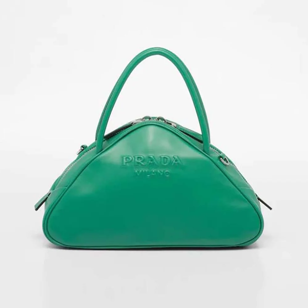 Prada Leather Prada Triangle Bag for Women in Green