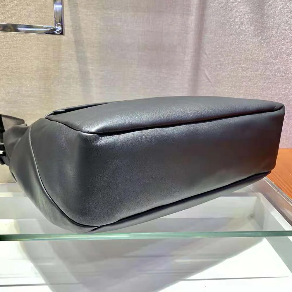 Prada Soft Leather Shoulder Bag for Men in Black Prada Soft Leather Shoulder Bag for Men in Black