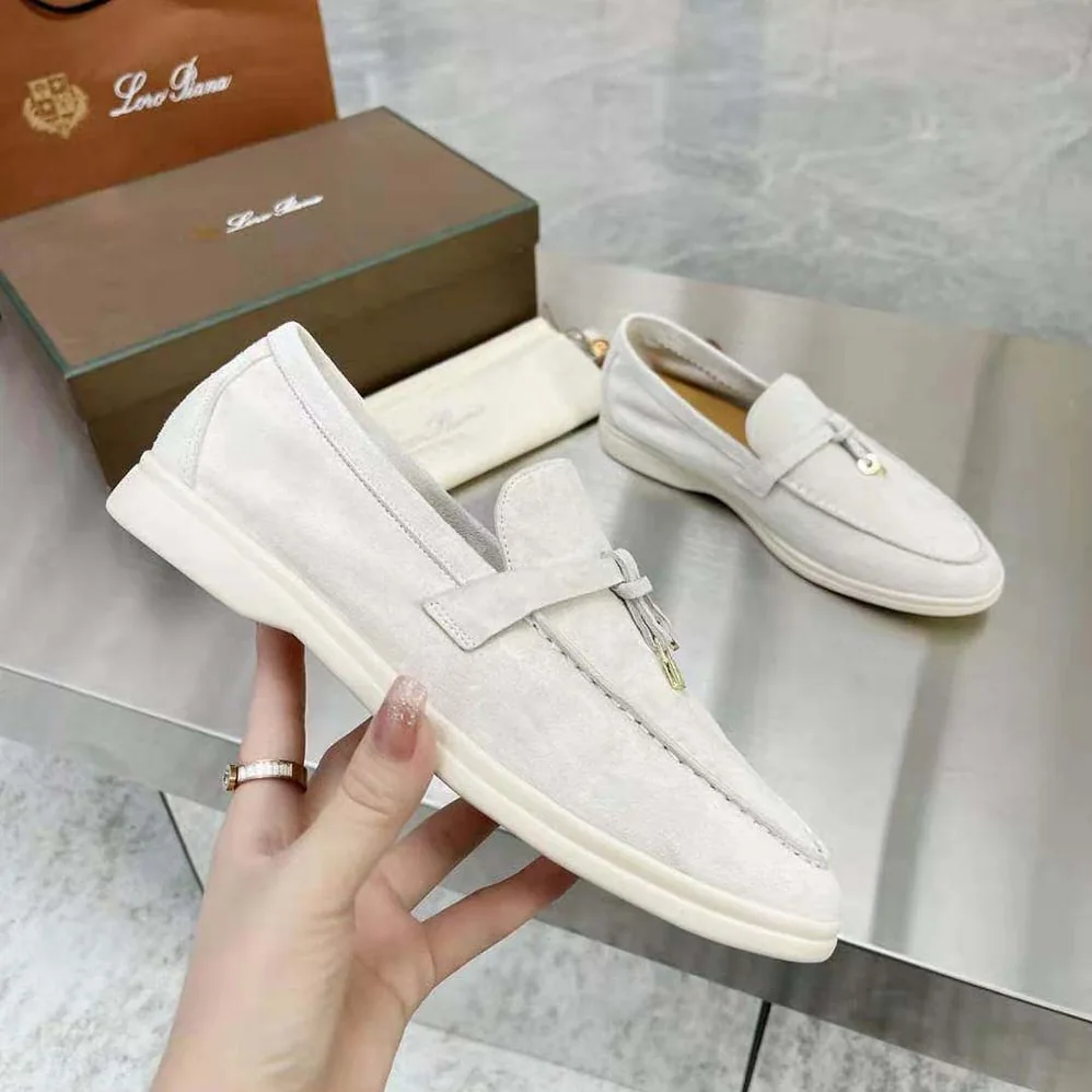 Loro Piana Summer Charms Walk Loafers for Unisex in White