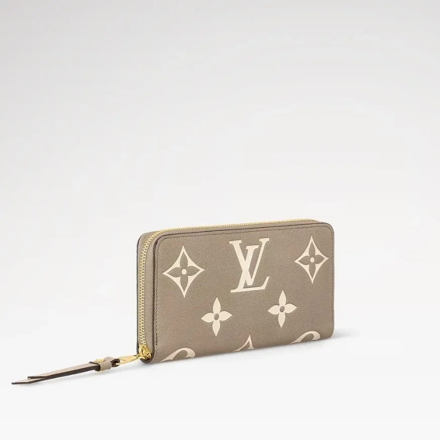 Louis Vuitton Zippy Wallet Monogram Empreinte Dove in Cream / Louis Vuitton Zippy Wallet Monogram Empreinte Dove in Cream /