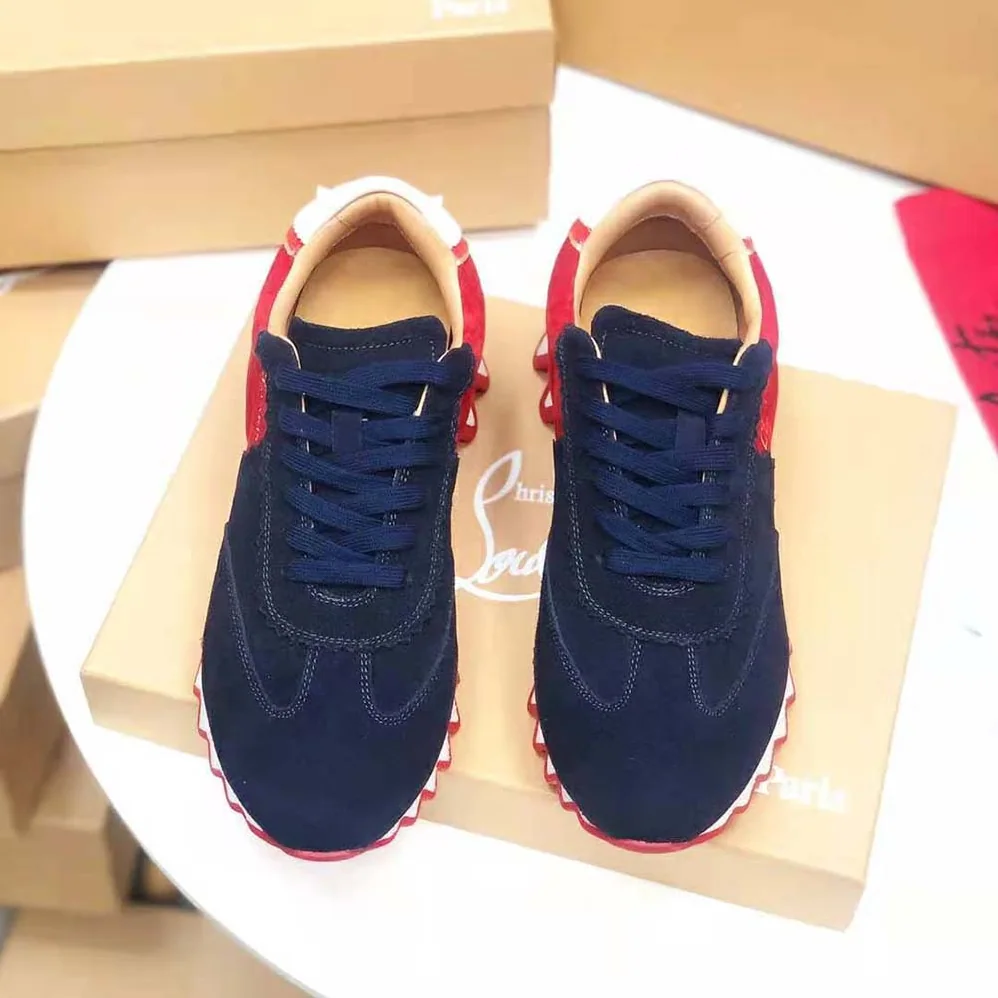 Christian Louboutin Loubishark Flat for Women in Navy Christian Louboutin Loubishark Flat for Women in Navy