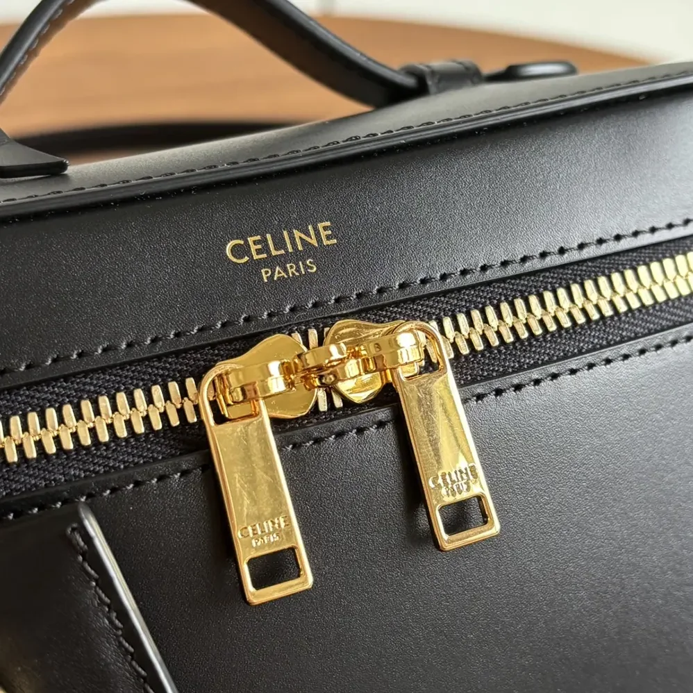 Celine Vanity in Smooth Satinated Calfskin for Unisex in Black