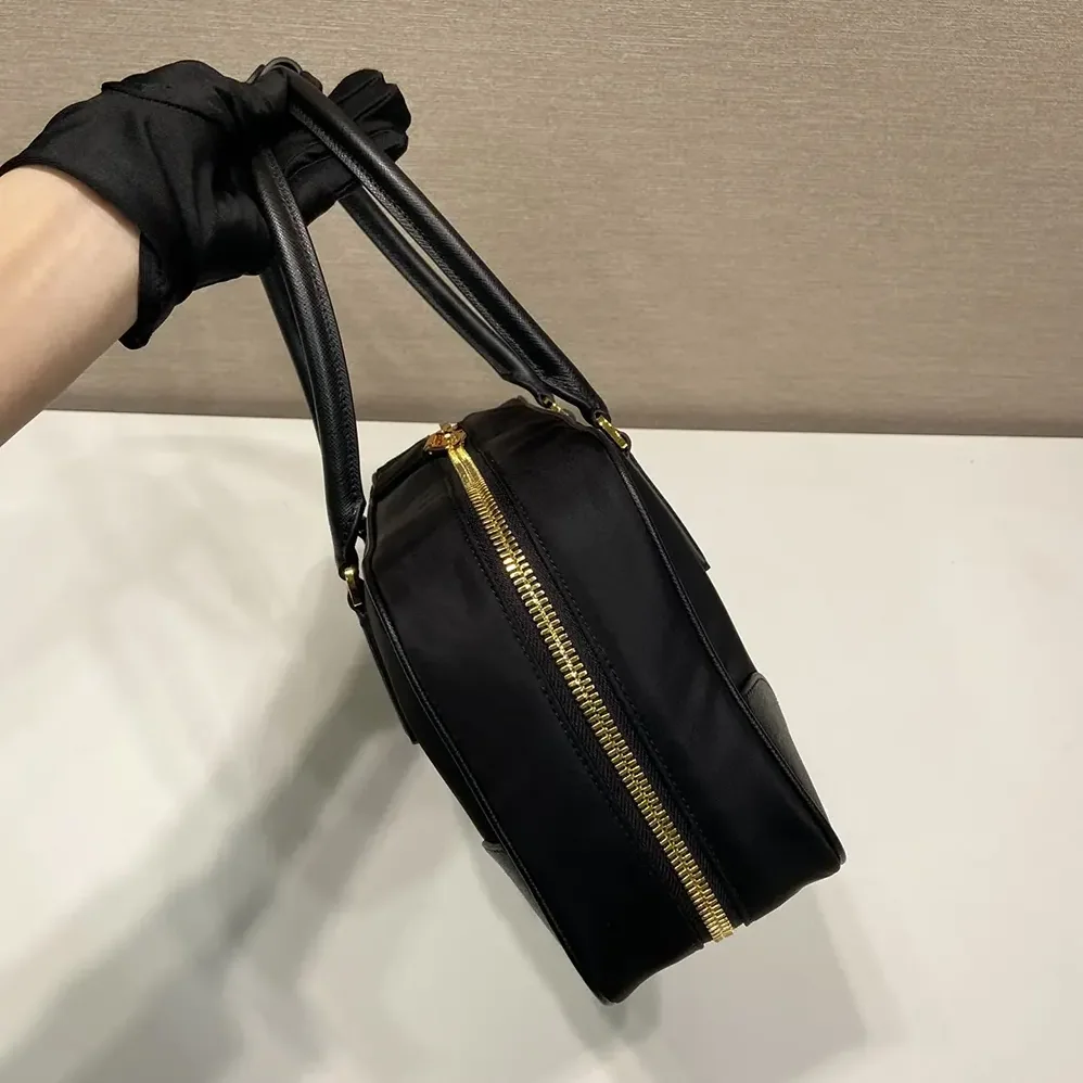 Prada Re-Edition 1978 Medium Re-Nylon and Saffiano Leather Two-handle Bag for Women in Black