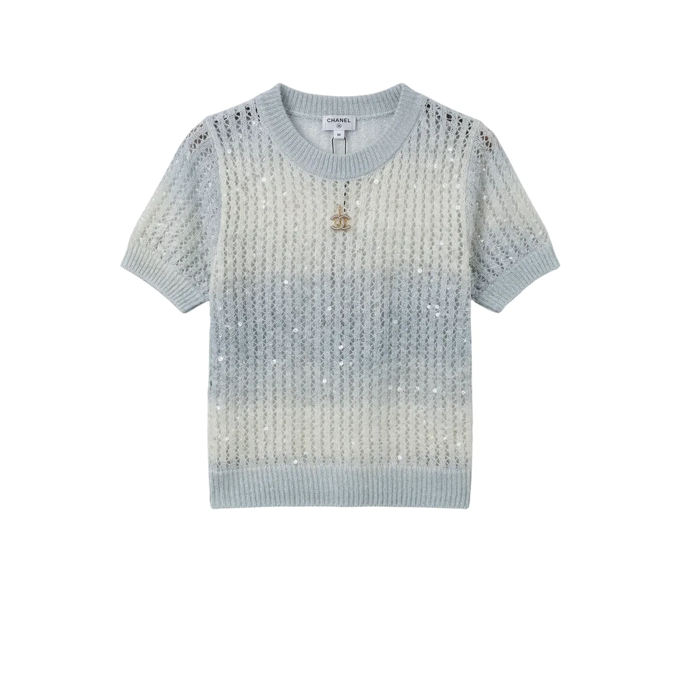Chanel Sequin Embellished Top Ombre Blue