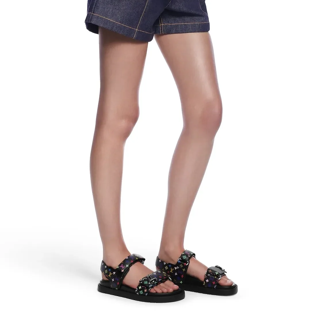 Louis Vuitton LV x TM LV Sunset Flat Comfort Sandal Black 1AGXF6 Louis Vuitton LV x TM LV Sunset Flat Comfort Sandal Black 1AGXF6