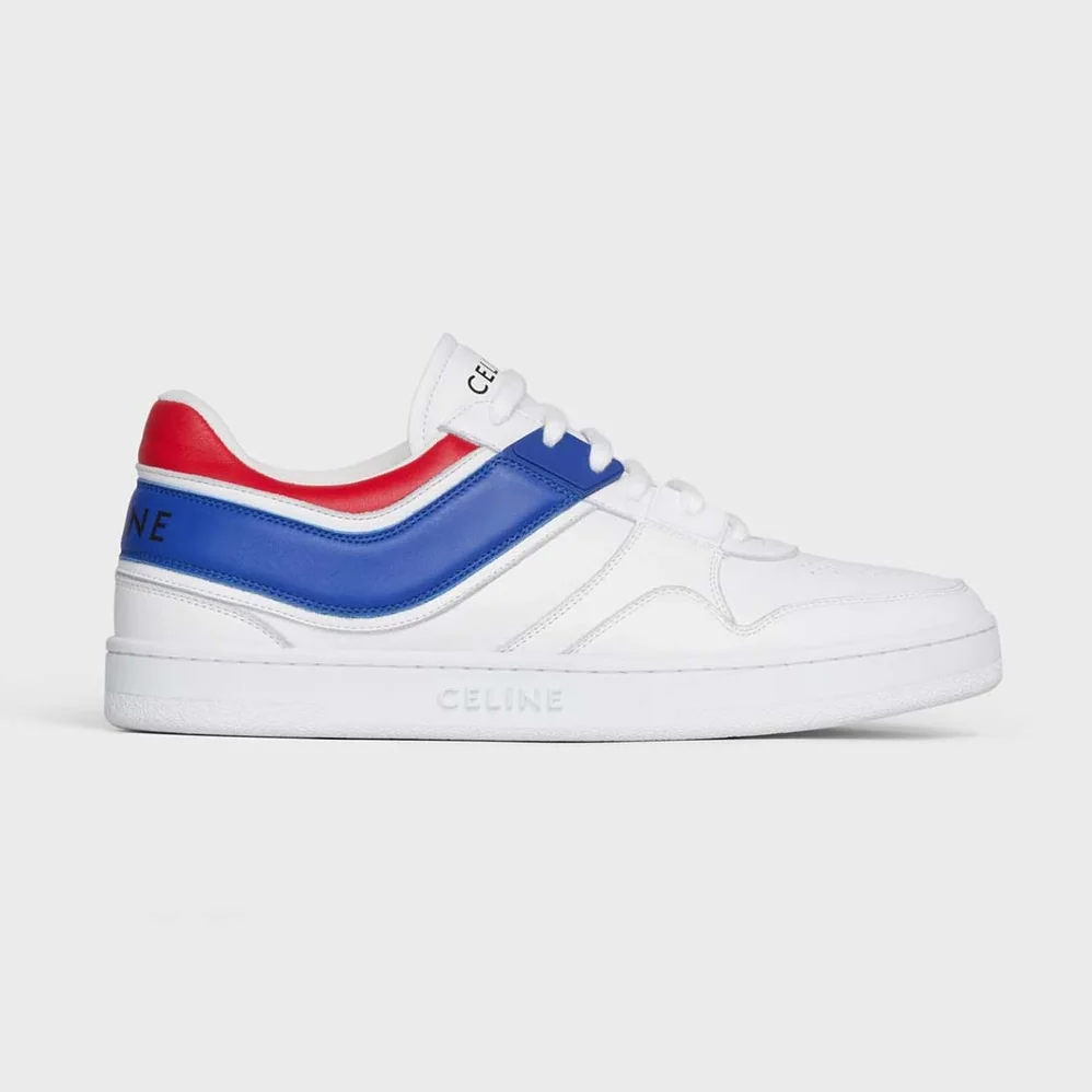 Celine Trainer Low Lace-up Sneaker in Calfskin for Women in Blue Celine Trainer Low Lace-up Sneaker in Calfskin for Women in Blue