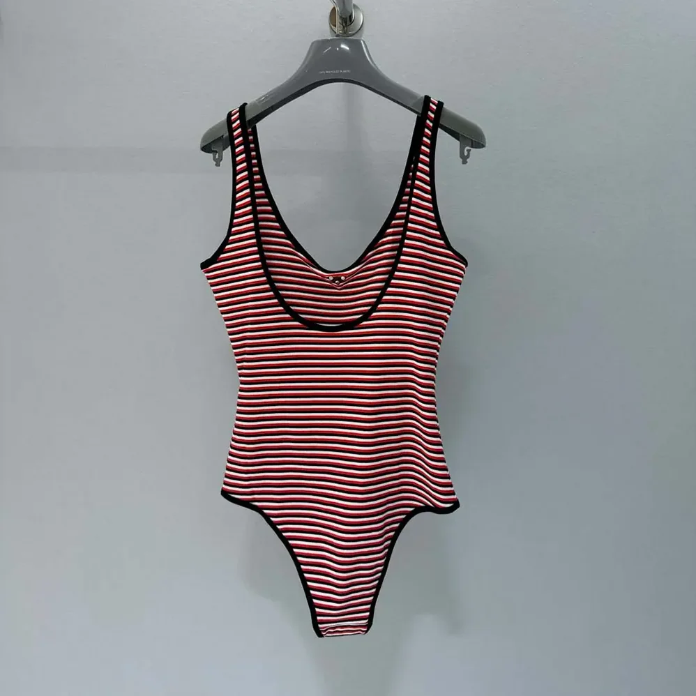 Prada Striped Interlock Jersey One for Women in piece Swimsuit
