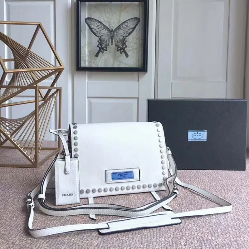 Prada Etiquette Bag in Calf Leather for Women in White Prada Etiquette Bag in Calf Leather for Women in White