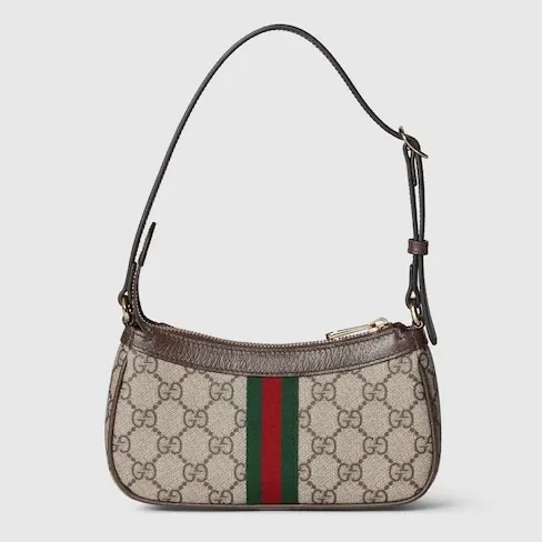 Gucci Ophidia Mini Shoulder Bag / Beige/ Dark Brown Gold Hardware Gucci Ophidia Mini Shoulder Bag / Beige/ Dark Brown Gold Hardware