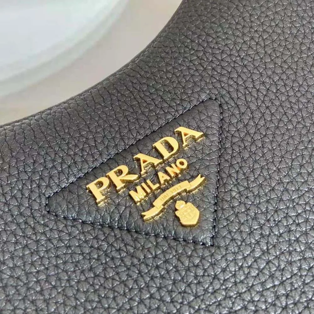 Prada Leather Shoulder Bag for Women in Black