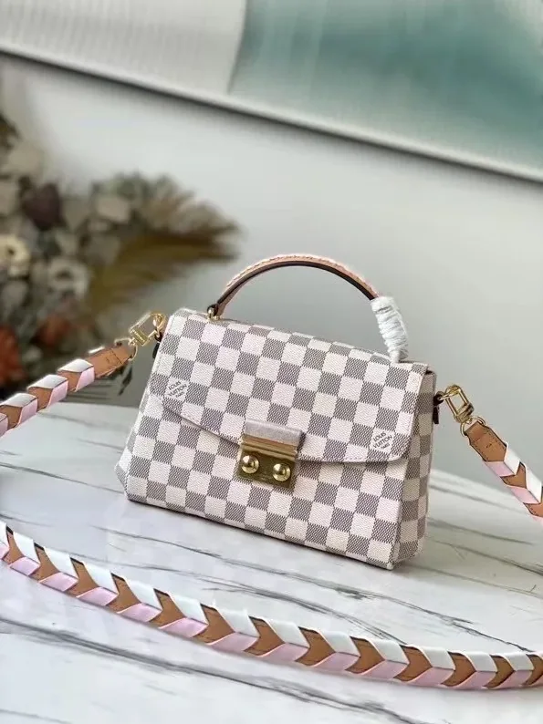 Louis Vuitton Croisette Damier Azur Canvas Pink