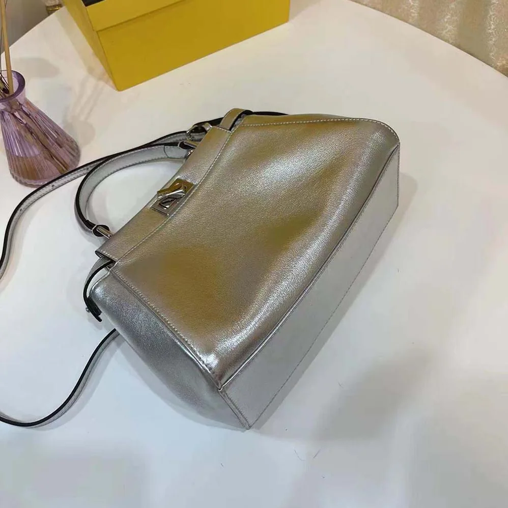 Fendi Peekaboo Iconic XS Mini for Women in Bag in Silver Fendi Peekaboo Iconic XS Mini for Women in Bag in Silver