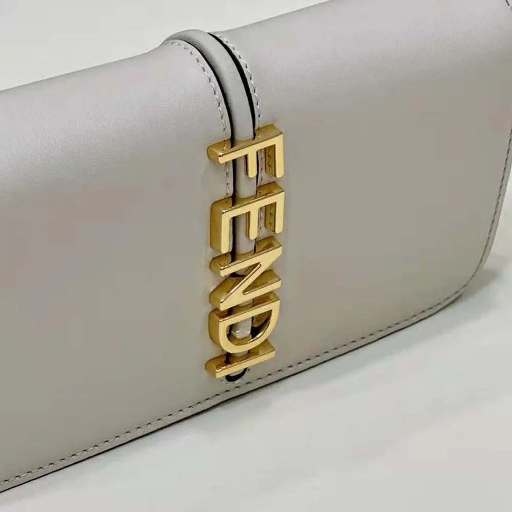 Fendi Fendigraphy Phone Pouch White Leather Wallet for Women Fendi Fendigraphy Phone Pouch White Leather Wallet for Women