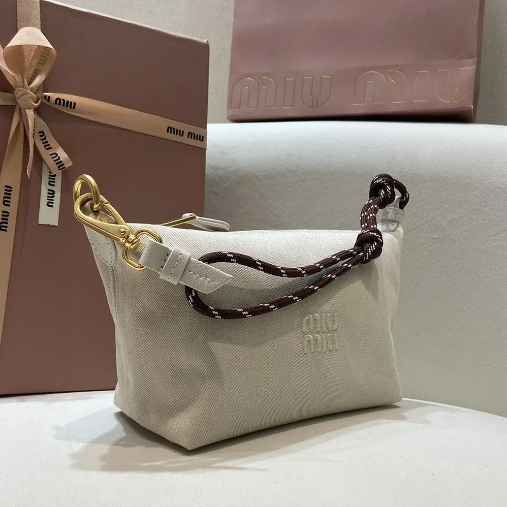 Miu Miu Gabardine Pouch for Women in White