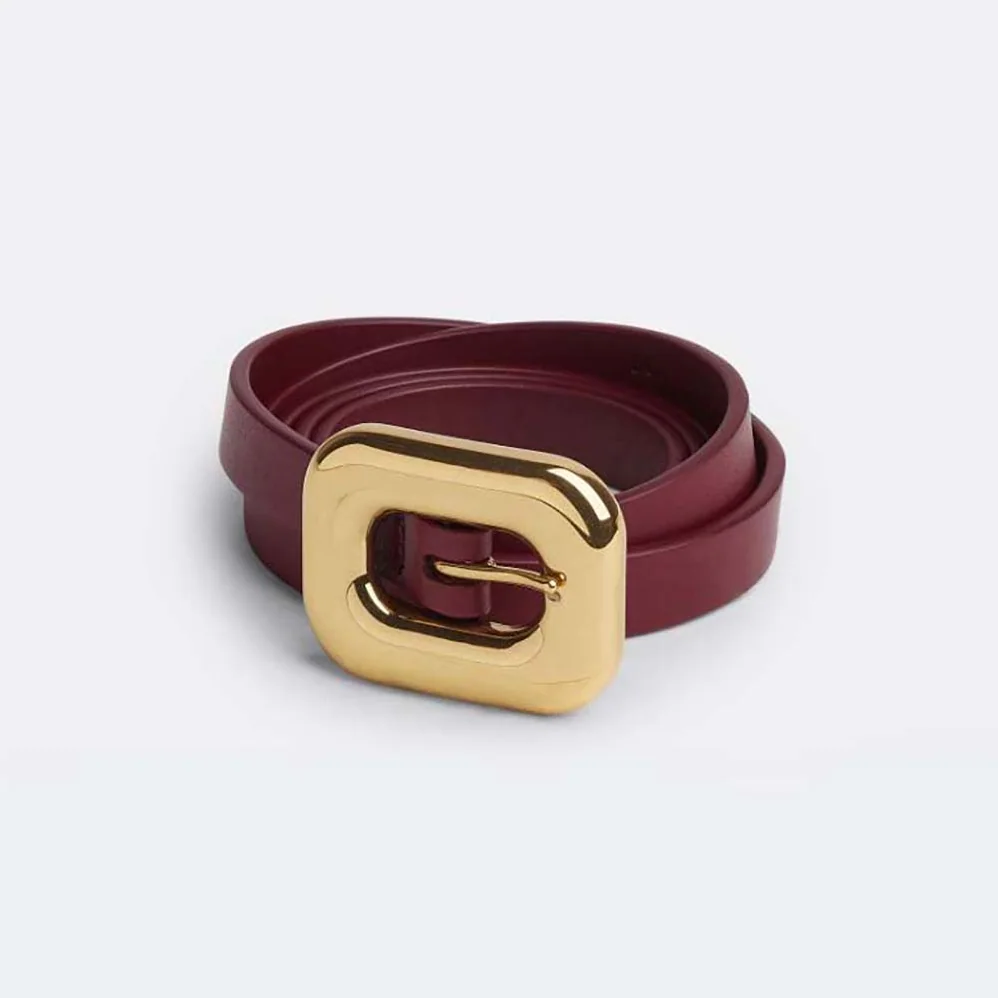 Bottega Veneta Chain Link Belt for Women in Maroon