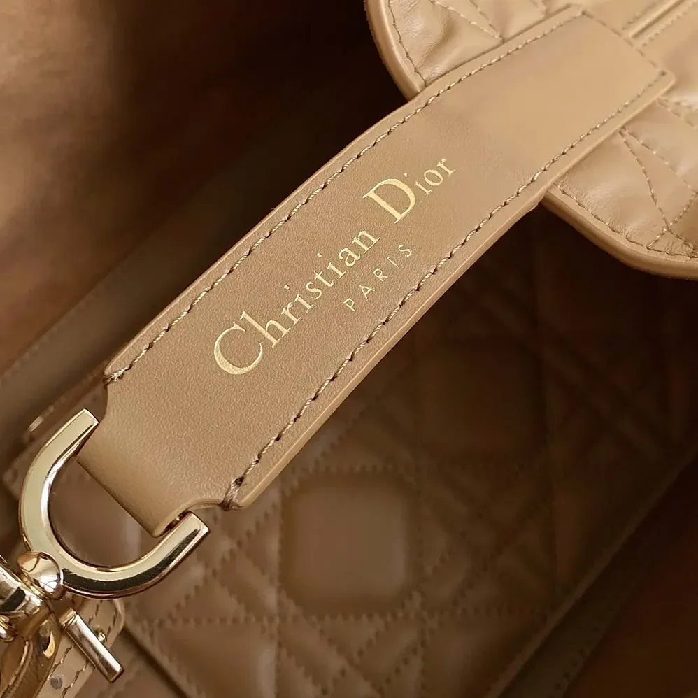 Dior Medium Dior Toujours Bag Medium Tan Macrocannage Calfskin for Women