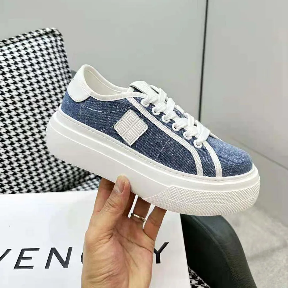 Givenchy City Platform Sneakers in Denim for Women in Blue
