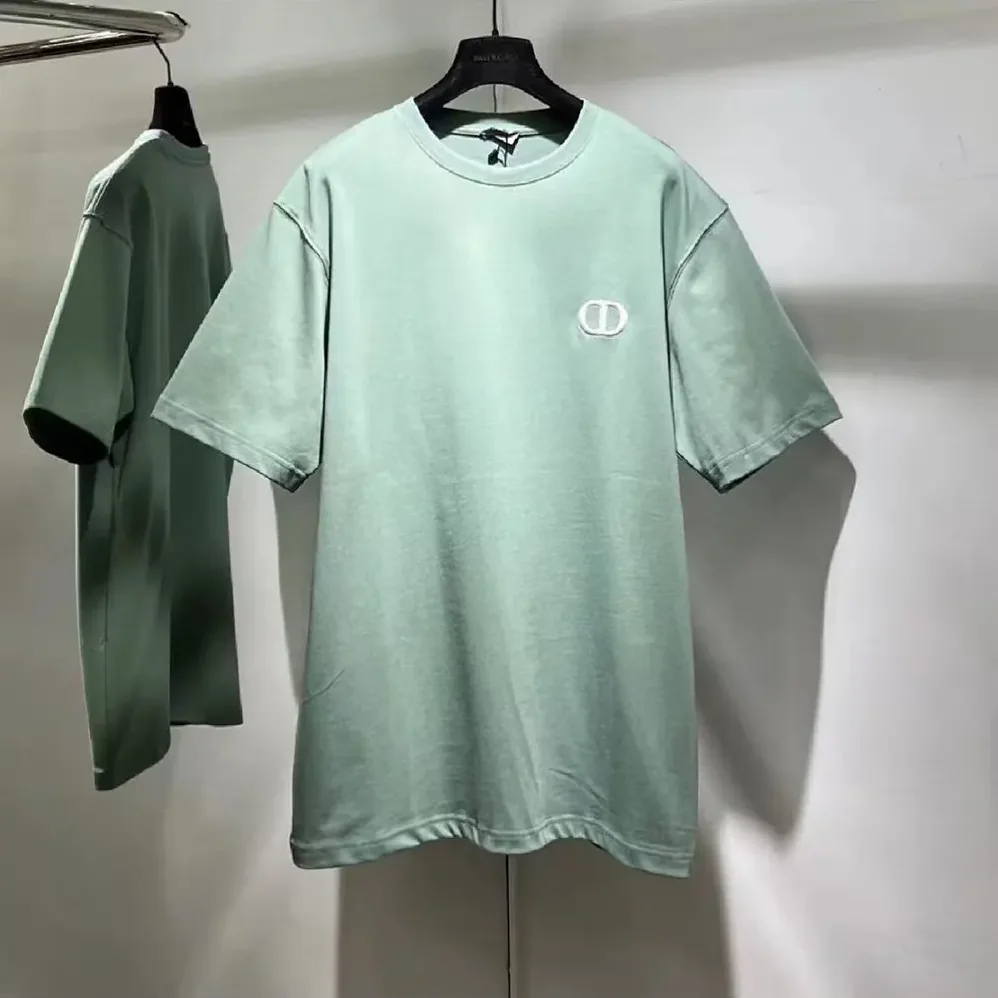 Dior CD Icon T-Shirt Relaxed Fit Aqua Cotton Jersey for Men