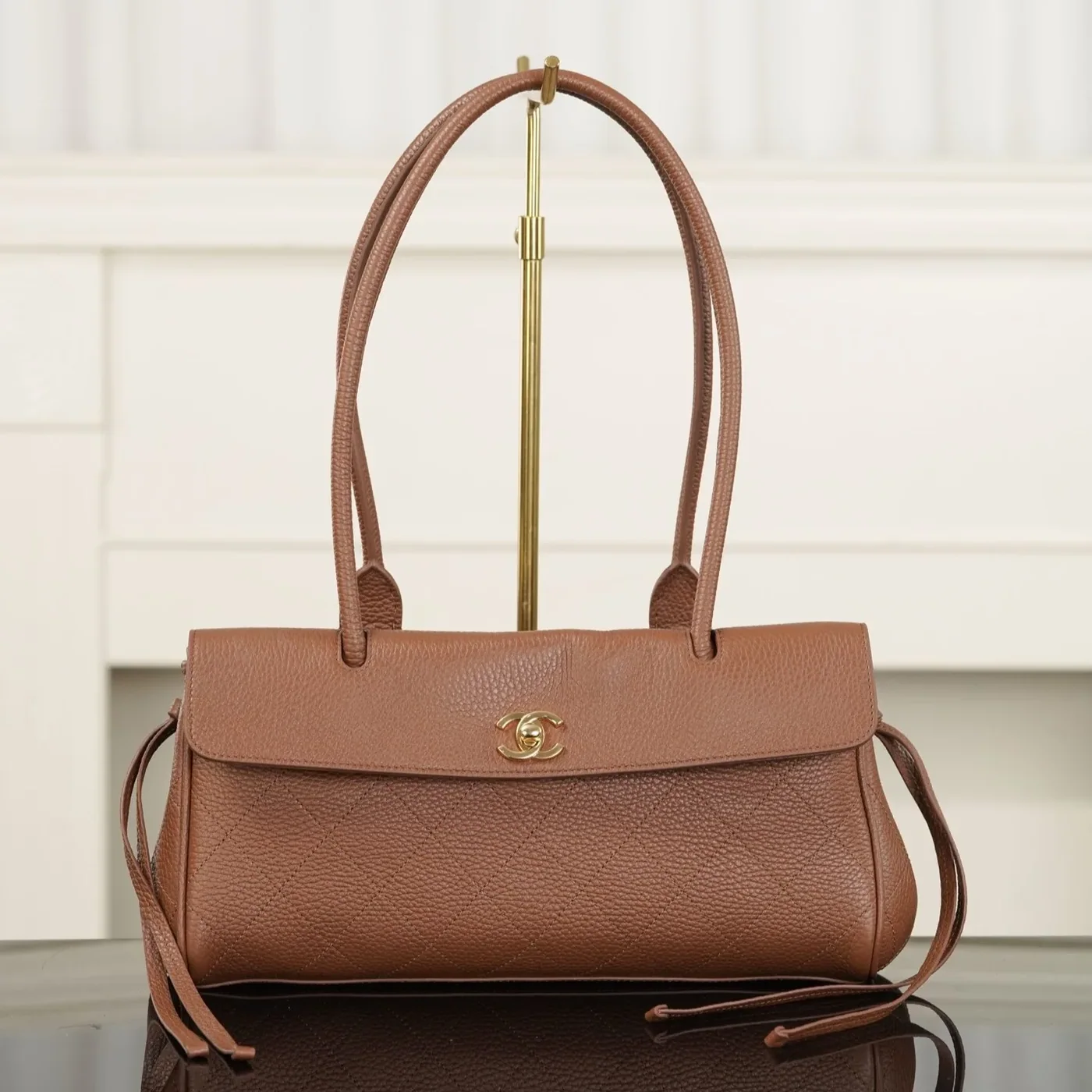 Chanel Small Shopping Shoulder Bag in Camel Gold Hardware Chanel Small Shopping Shoulder Bag in Camel Gold Hardware