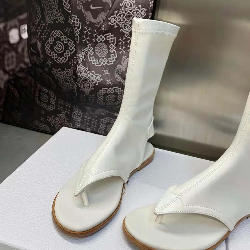 Dior Spirit Thong Sandal White Lambskin for Women